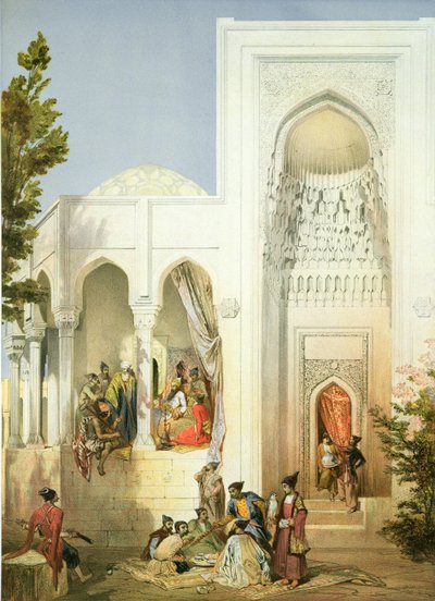 The Palace of the Khan of Baku, Apsheron Peninsula, Plate 42 from a Book on the Caucasus, Engraved by Mouilleron, Bayalos and Charles Claude Bachelier, Published by Alfred Leon Lemercier, 1847 by Grigori Grigorevich Gagarin